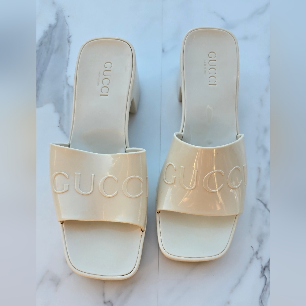 Gucci rubber heels size 9.5